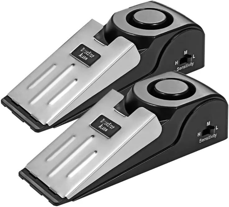 آلارم استاپر درب ThreeH، بسته 2 عددی، 120dB، ابزار ایمنی هشدار ورودی قابل حمل برای امنیت خانه، آپارتمان، هتل، مسافرت