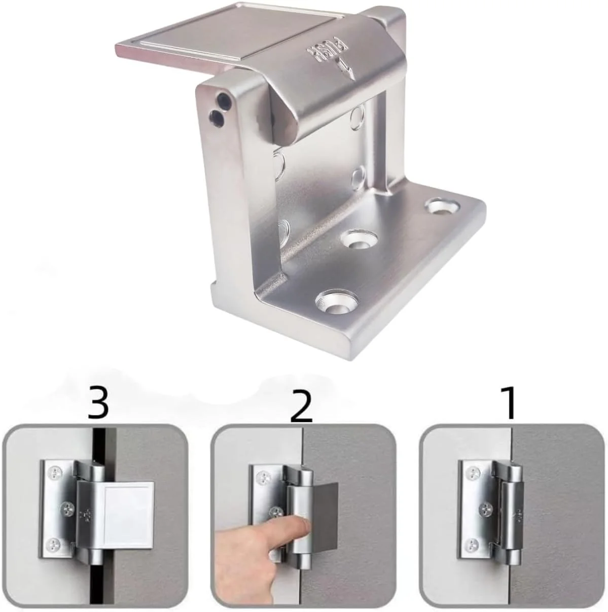 قفل تقویت کننده درب Wannianmu، قفل حریم خصوصی درب برای درب های لولایی داخلی، قفل امنیتی درب منزل فوق العاده بالا (1 عدد)