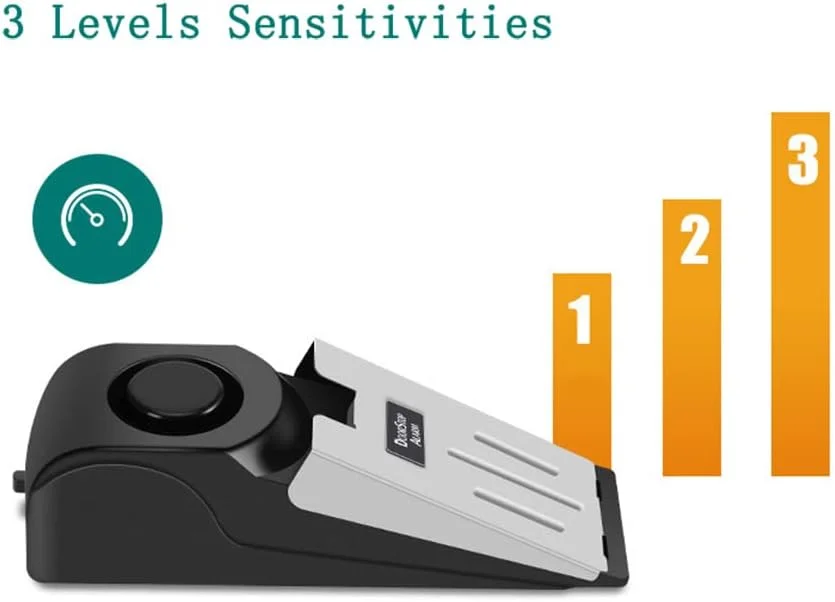آلارم استاپر درب ThreeH، بسته 2 عددی، 120dB، ابزار ایمنی هشدار ورودی قابل حمل برای امنیت خانه، آپارتمان، هتل، مسافرت