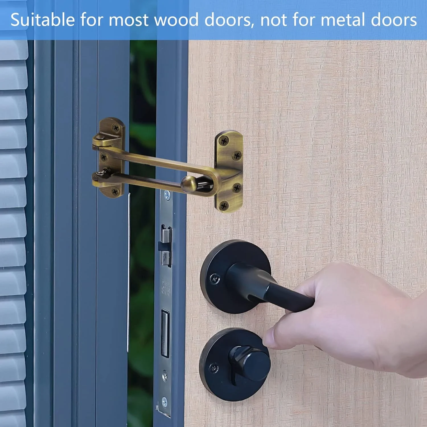 قفل درب ایمنی خانگی Topbuti، بسته 2 عددی قفل محافظ درب جلو برای کودکان، قفل تقویت کننده درب برای درهای چرخشی، قفل درب هتل، آلیاژ آلومینیوم ضخیم و جامد (برنج عتیقه) قفل درب ایمنی خانگی Topbuti، بسته 2 عددی قفل محافظ درب جلو برای کودکان، قفل تقویت کننده درب برای درهای چرخشی، قفل درب هتل، آلیاژ آلومینیوم ضخیم و جامد (برنج عتیقه)