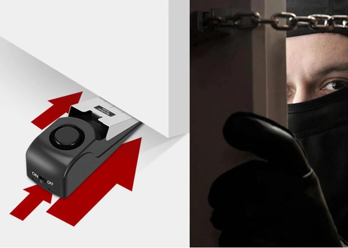 آلارم استاپر درب ThreeH، بسته 2 عددی، 120dB، ابزار ایمنی هشدار ورودی قابل حمل برای امنیت خانه، آپارتمان، هتل، مسافرت