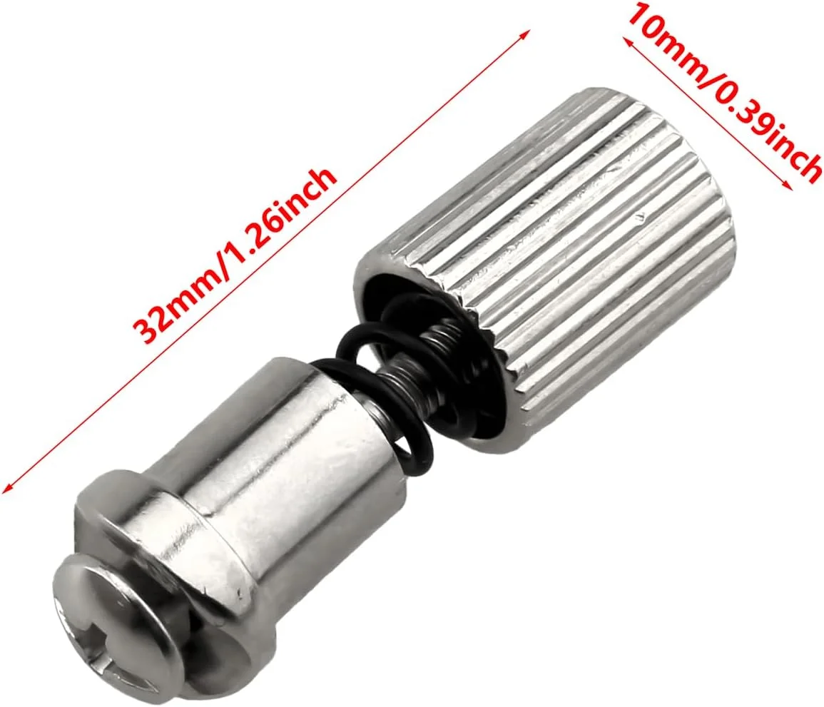 ZZHXSM 5 عدد گیره پیچی پایه فشاری فنری 32x10 میلی متر، پیچ ثابت کننده جایگزین پایه پرس تخت جهانی، پایه پرس کمکی سریع قابل تنظیم، قطعات ماشین خیاطی صنعتی نقره ای