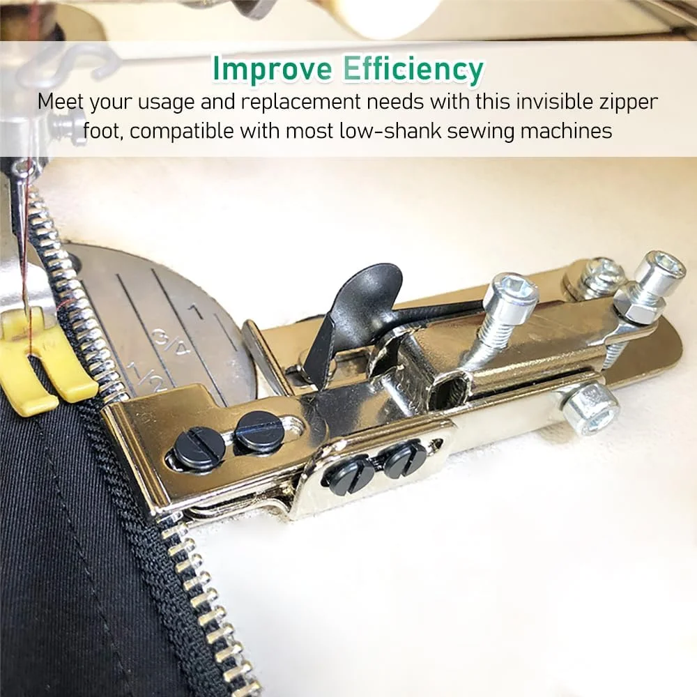 ZORZA ست پایه چرخ خیاطی یونیورسال 1 عددی، لوازم جانبی و ابزار کاربردی چرخ خیاطی، ابزار دوخت مستقیم، پایه زیپ برای قطعات تجهیزات خیاطی