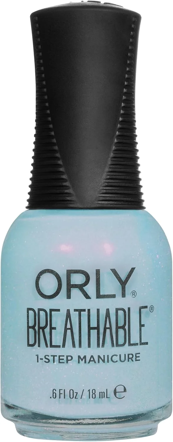 لاک تنفسی ناخن اُرلی مدل Shore Thing | لاک آبی روشن از کالکشن بهار و تابستان Tide & Seek | پوشش شیری و شیشه ای | ماندگاری طولانی و مقاوم در برابر لب پر شدن | وگان و بدون تست حیوانی (18 میلی لیتر)