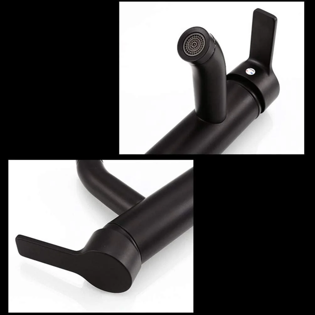 شیر آب مشکی ELECDON، شیر مخلوط کن استیل ضد زنگ برای حمام، لوازم جانبی حمام، شیر آب مشکی برای سینک آشپزخانه (مدل کوتاه) شیر آب مشکی ELECDON، شیر مخلوط کن استیل ضد زنگ برای حمام، لوازم جانبی حمام، شیر آب مشکی برای سینک آشپزخانه (مدل کوتاه)