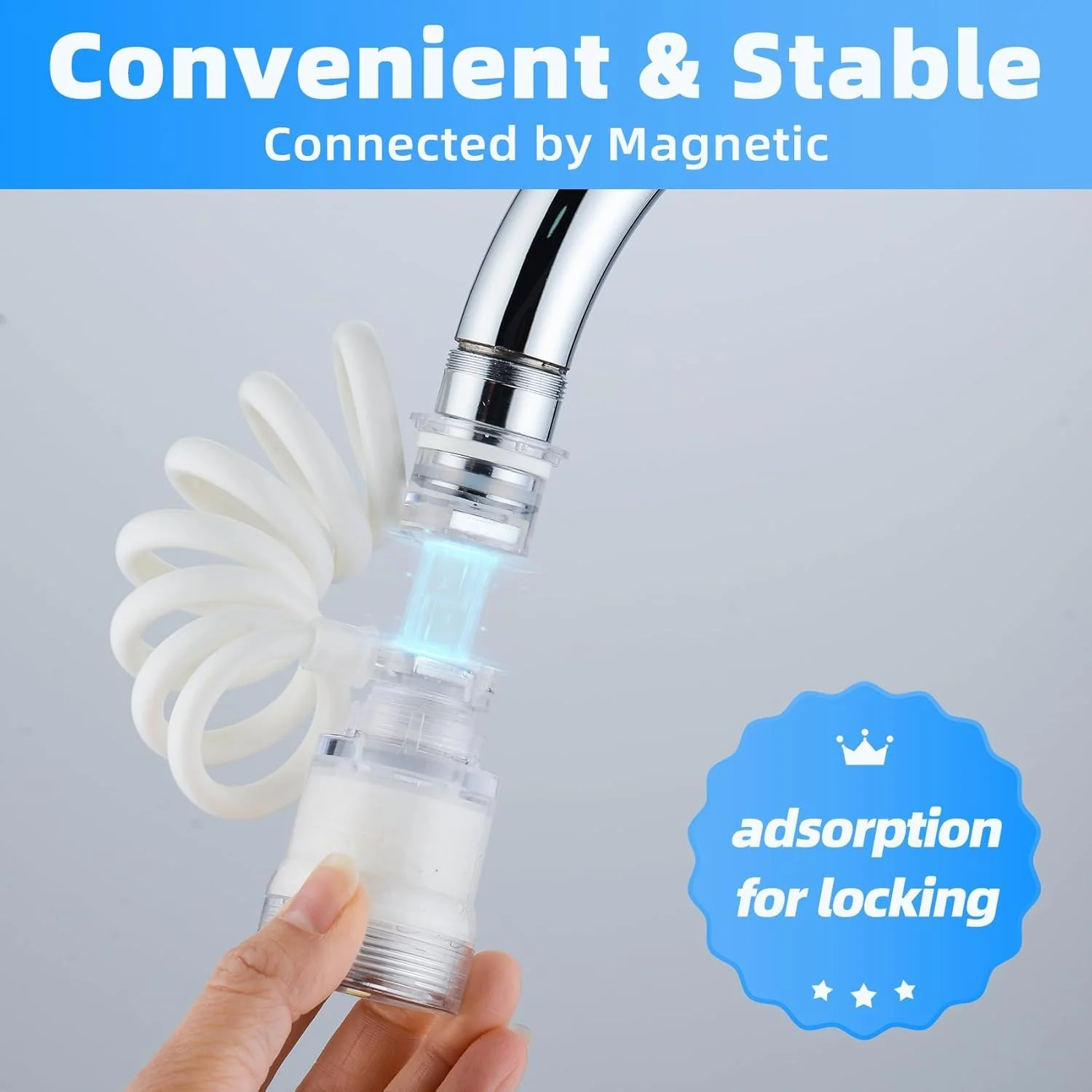 افزایش دهنده شیر آشپزخانه مغناطیسی چرخان با فیلتر آب، اتصال اسپری انعطاف پذیر سینک حمام، جایگزین هواساز شیر برای جریان آب تصفیه شده و اسپری قابل تنظیم (80 سانتی متر) افزایش دهنده شیر آشپزخانه مغناطیسی چرخان با فیلتر آب، اتصال اسپری انعطاف پذیر سینک حمام، جایگزین هواساز شیر برای جریان آب تصفیه شده و اسپری قابل تنظیم (80 سانتی متر)