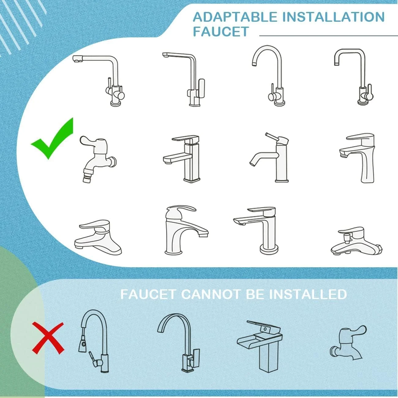 افزودنی شیر آب سینک با چرخش 1440 درجه برای کودکان، دارای 2 حالت اسپری، جایگزین سر شیر آشپزخانه و حمام، اتصال هوشمند شیر با فیلتر برای شستشوی صورت (مشکی مات)