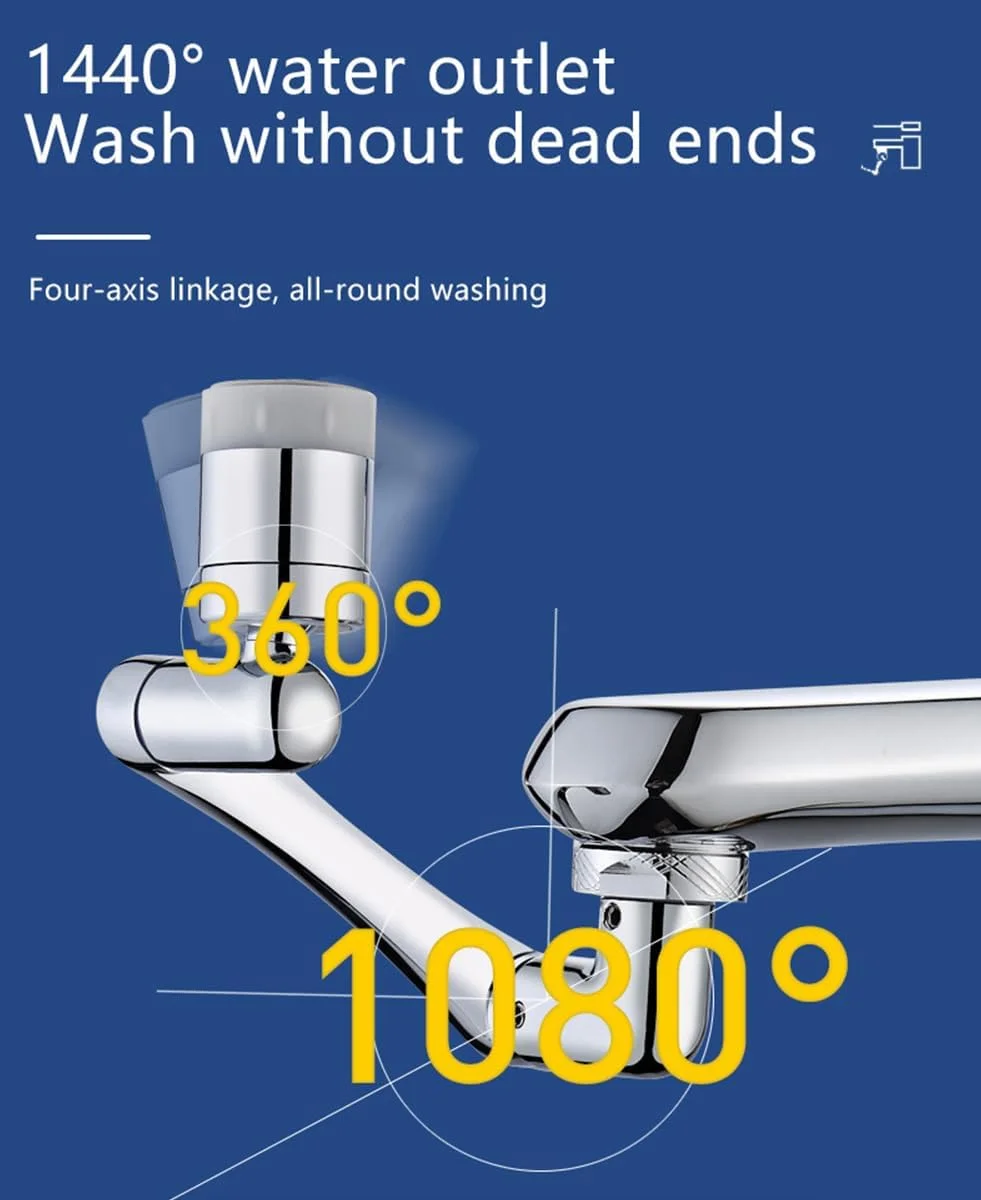 افزایش دهنده شیر آب چرخان 1080 درجه ECVV، هواساز سینک پاششی چرخشی 2 حالته، بازوی رباتیک چرخان 360 درجه فیلتر آب، اسپری هواساز شیر آب برای آشپزخانه حمام افزایش دهنده شیر آب چرخان 1080 درجه ECVV، هواساز سینک پاششی چرخشی 2 حالته، بازوی رباتیک چرخان 360 درجه فیلتر آب، اسپری هواساز شیر آب برای آشپزخانه حمام