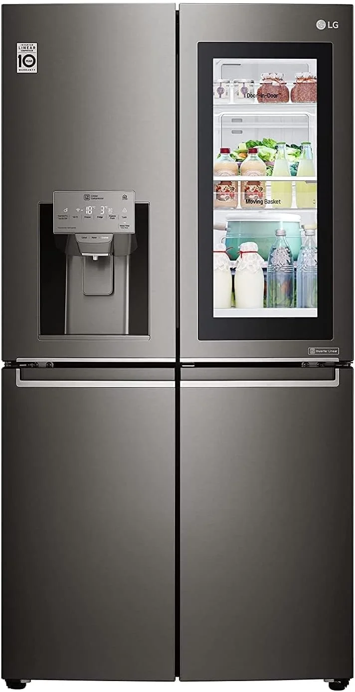 یخچال فریزر درب فرانسوی ال جی GR-X39FMKHL InstaView، ظرفیت 716 لیتر، استیل