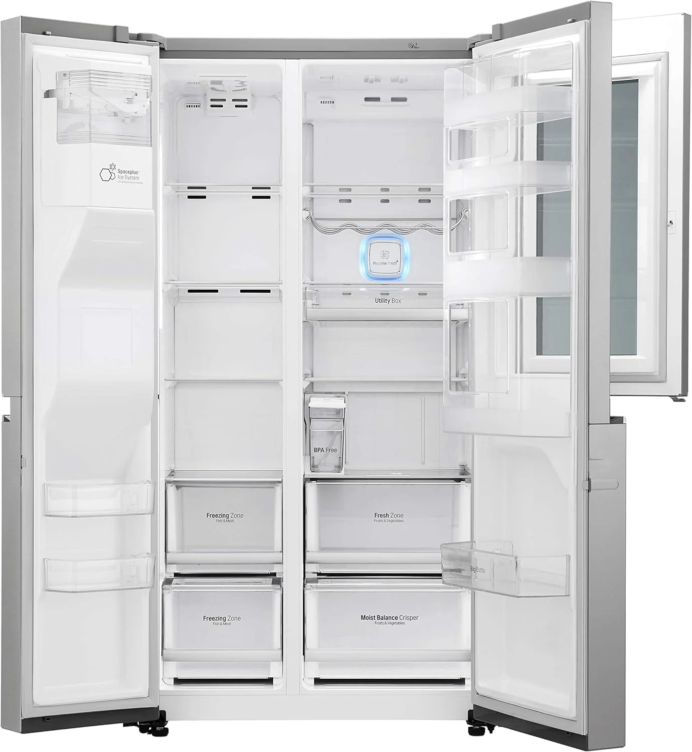 یخچال ساید بای ساید ال جی با ظرفیت 601 لیتر، دارای درب InstaView Door in Door، رنگ استیل نوبل - GR-X259CSBV یخچال ساید بای ساید ال جی با ظرفیت 601 لیتر، دارای درب InstaView Door in Door، رنگ استیل نوبل - GR-X259CSBV