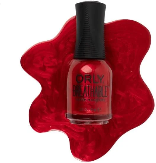 لاک ناخن تنفسی اورلی رنگ 'Cran-Barley Believe It' | لاک ناخن و درمان براق قرمز آب نباتی 18 میلی لیتر