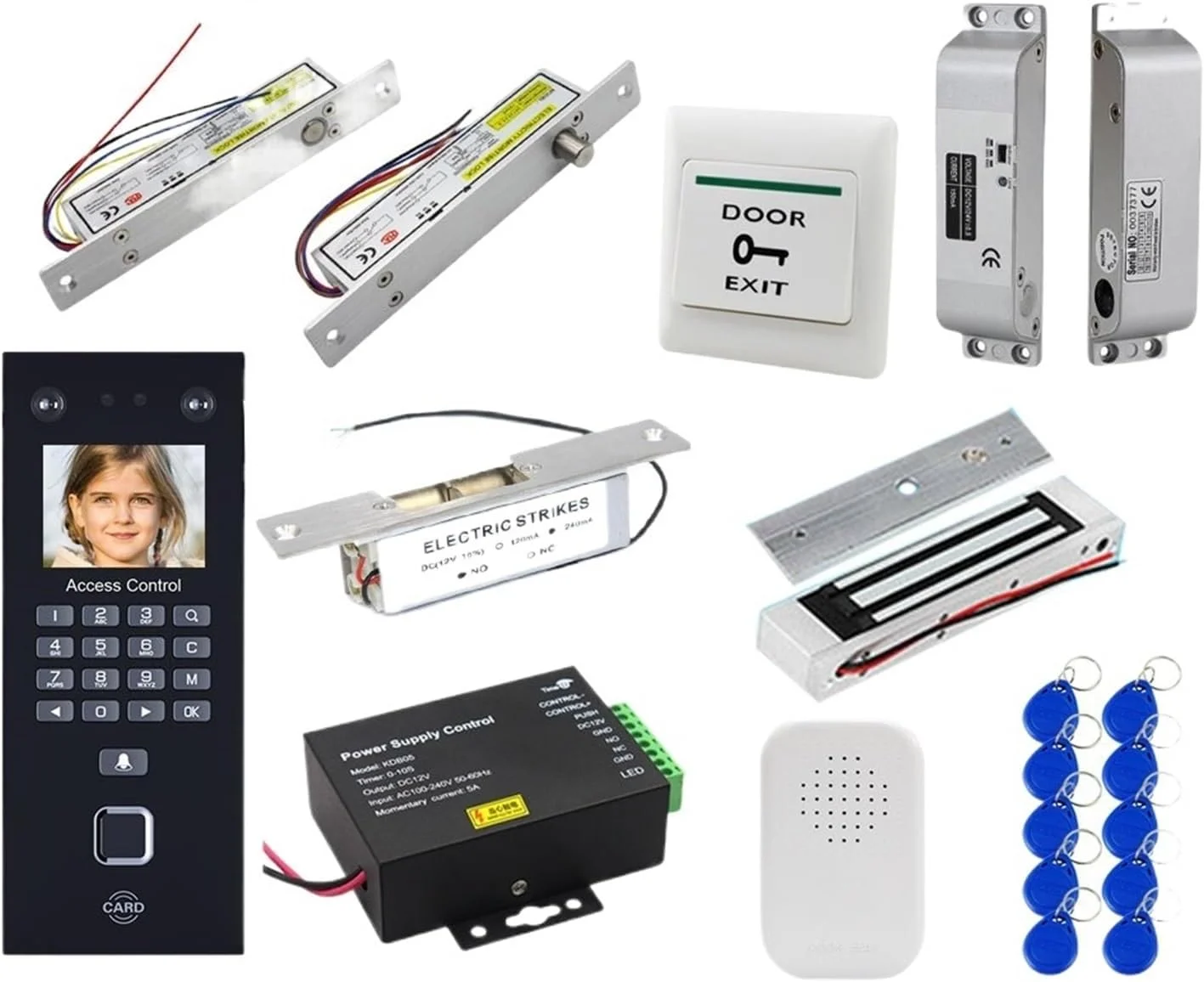 دستگاه حضور و غیاب AJWYSOI، دستگاه تشخیص اثر انگشت بیومتریک، کیت سیستم حضور و غیاب چهره، دستگاه الکترونیکی شبکه RJ45 LAN برای پانچ خودکار ورود و خروج اداری، کارکرد آسان