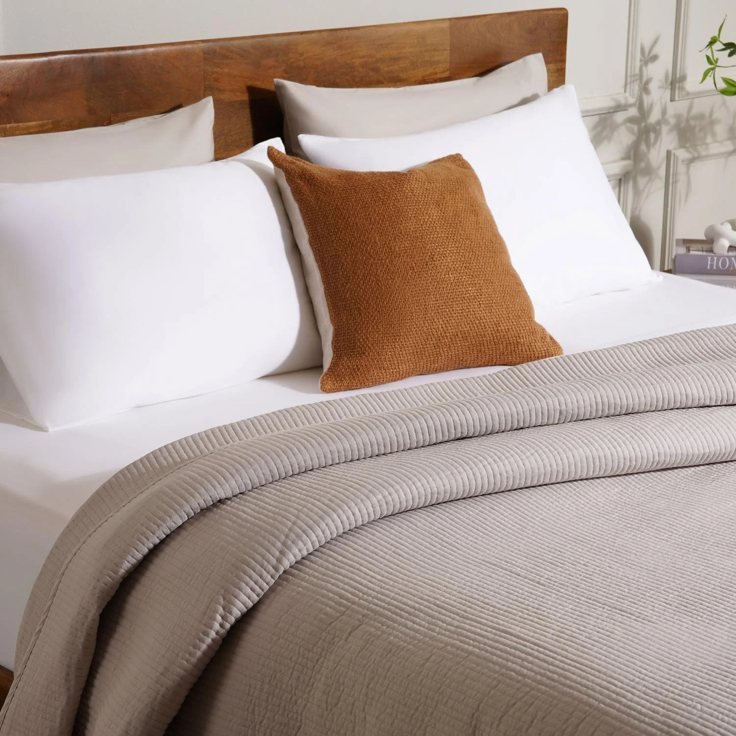 روتختی لحاف‌دار ایکاسل پان هوم مدل Conscious، ابعاد ۲۲۰x۲۴۰ سانتی‌متر - خاکستری دودی