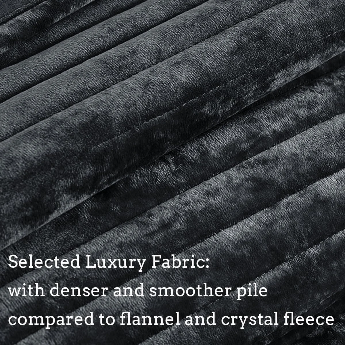 ست روتختی مخمل سه تکه لوکس سایز بزرگ کینگ کوکوپلوس، 270x300 سانتی متر، طرح راه راه، شامل روتختی و 2 روبالشتی 50x90 سانتی متر، فوق العاده نرم و مناسب تمام فصول، مشکی