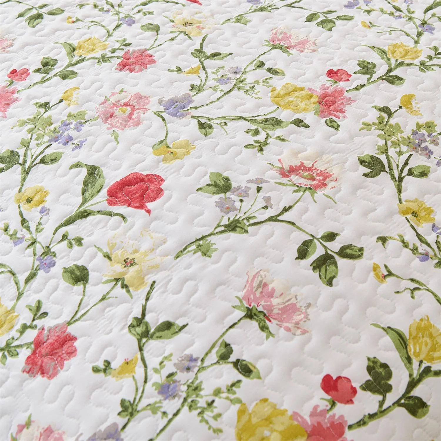 ست لحاف روتختی زرد رمانتیک Cmfshape سایز کینگ، روتختی دو رو طرح دار 3 تکه، ست روکش تخت گلدار با روبالشتی، ست ملحفه میکروفایبر سبک وزن برای تمام فصول (زرد، 259x228)