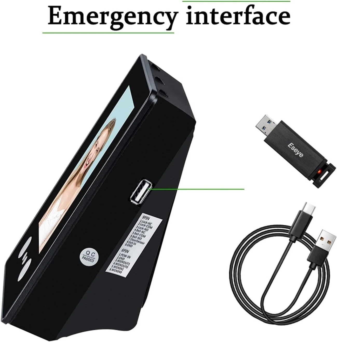 سیستم حضور و غیاب بیومتریک تشخیص چهره با صفحه نمایش لمسی 4.3 اینچی TFT مدل gxyglsgysgjs، مناسب برای شرکت ها، دارای TCPIP، USB و مناسب برای ثبت ورود و خروج کارمندان در اداره