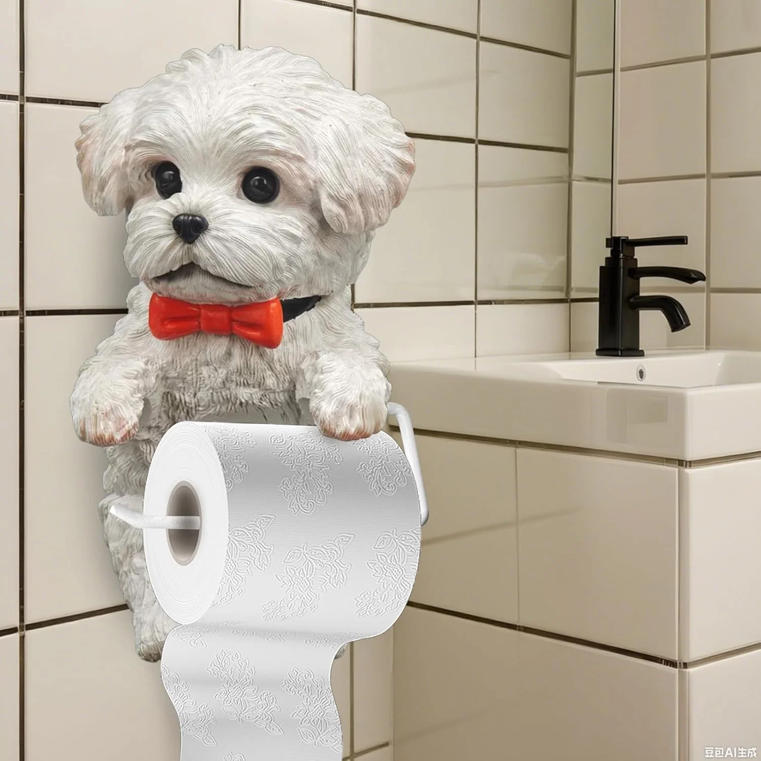 نگهدارنده دستمال توالت - نگهدارنده دستمال توالت طرح سگ، نصب دیواری - استند نگهداری و پخش رول، دکور اتاق، قفسه زیبا برای آشپزخانه، حمام، هتل، RV نگهدارنده دستمال توالت - نگهدارنده دستمال توالت طرح سگ، نصب دیواری - استند نگهداری و پخش رول، دکور اتاق، قفسه زیبا برای آشپزخانه، حمام، هتل، RV