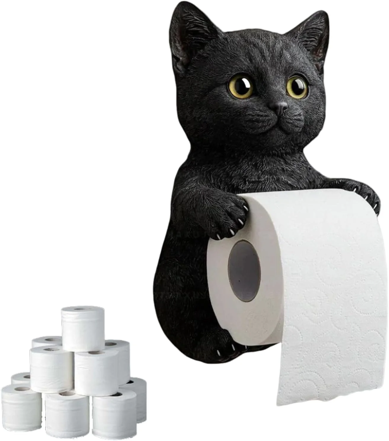 نگهدارنده دستمال توالت - نگهدارنده رول توالت طرح گربه - قفسه رول زیبا، پخش کننده دیواری برای خانه، RV، خوابگاه، حمام