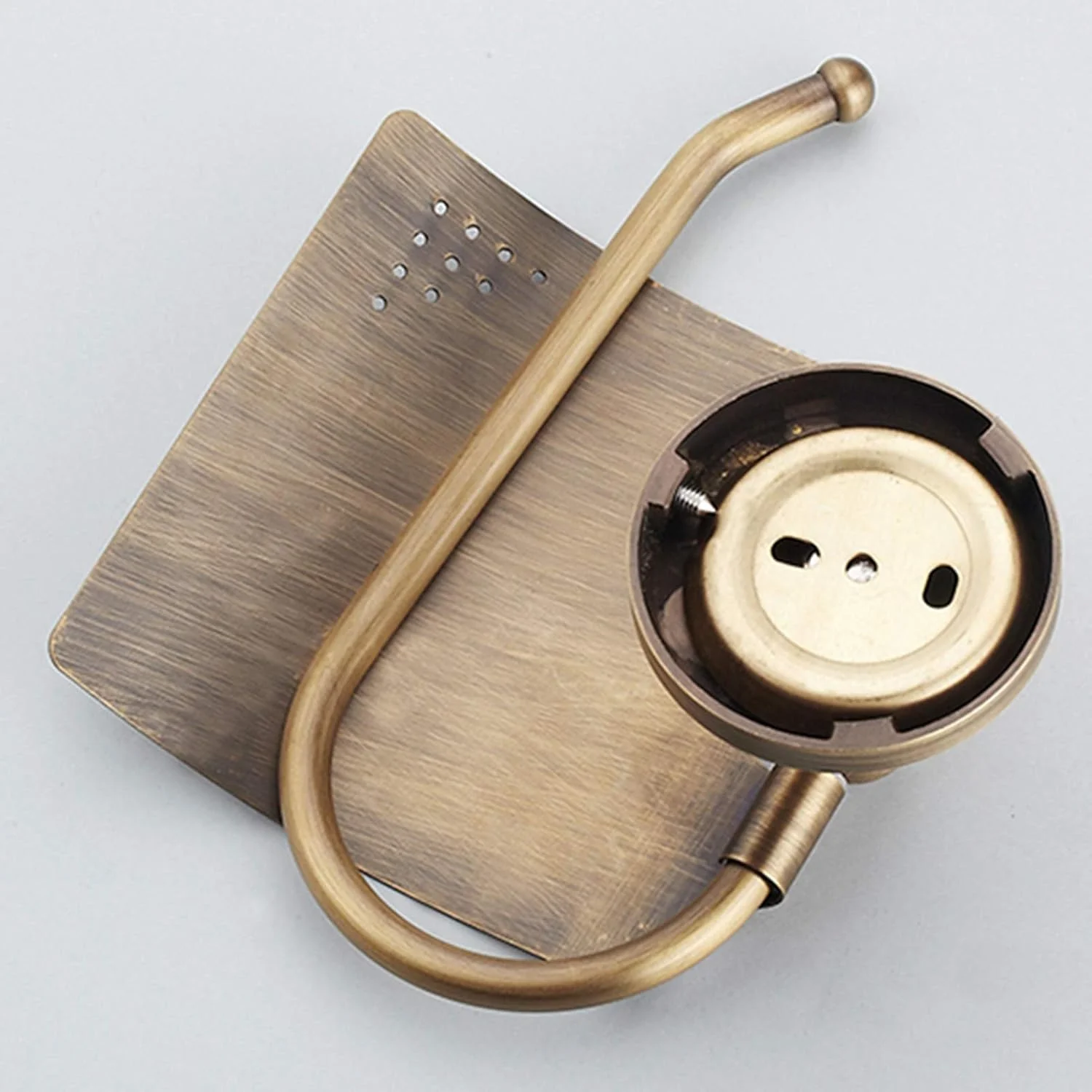 جا دستمال کاغذی توالت LIU - برنج عتیقه با پوشش، طرح پیچ حکاکی شده، دیواری، مناسب سرویس بهداشتی و حمام