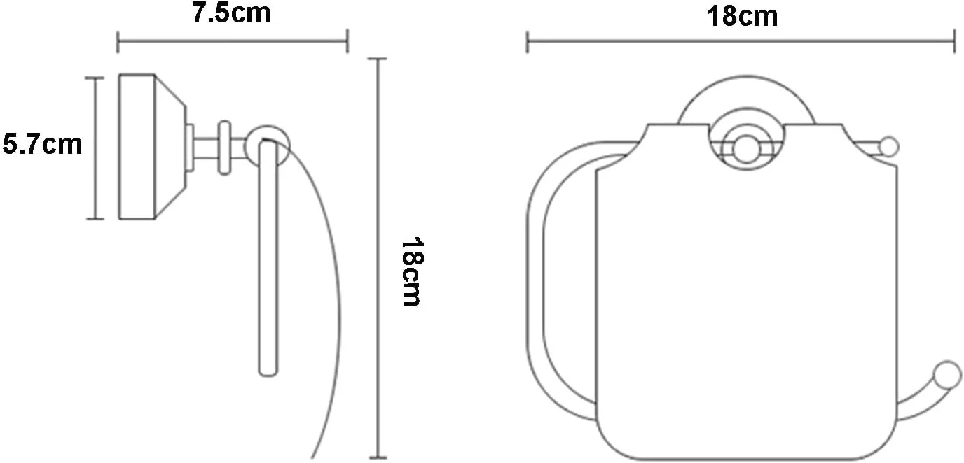 جا دستمال کاغذی توالت LIU - برنج عتیقه با پوشش، طرح پیچ حکاکی شده، دیواری، مناسب سرویس بهداشتی و حمام