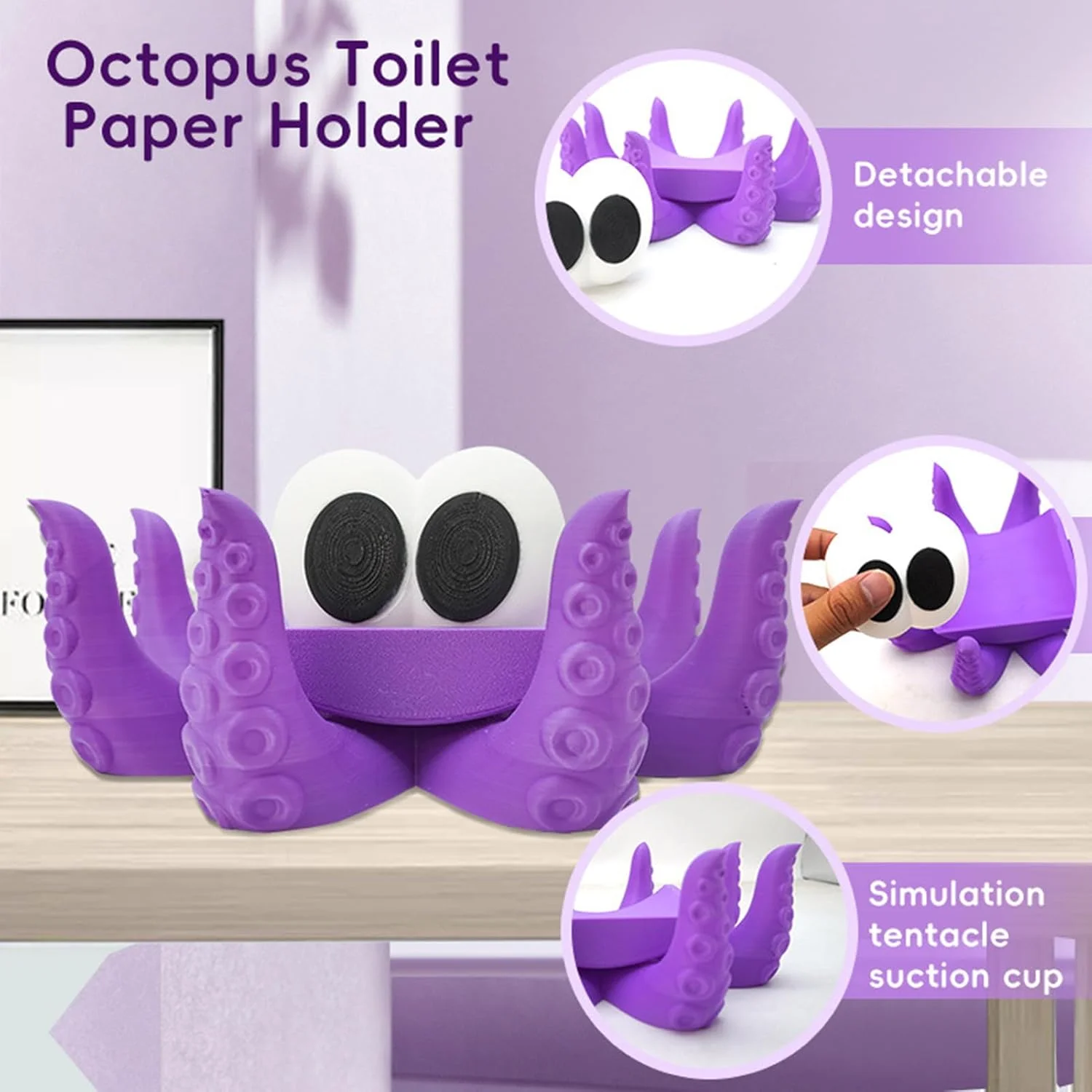جا دستمال کاغذی توالت - پایه رول دستمال کاغذی اختاپوس بامزه، قفسه دستمال کاغذی مدرن و شیک تزئینی خنده دار برای سرویس بهداشتی، خوابگاه، آپارتمان مزرعه، آشپزخانه مهمان جا دستمال کاغذی توالت - پایه رول دستمال کاغذی اختاپوس بامزه، قفسه دستمال کاغذی مدرن و شیک تزئینی خنده دار برای سرویس بهداشتی، خوابگاه، آپارتمان مزرعه، آشپزخانه مهمان