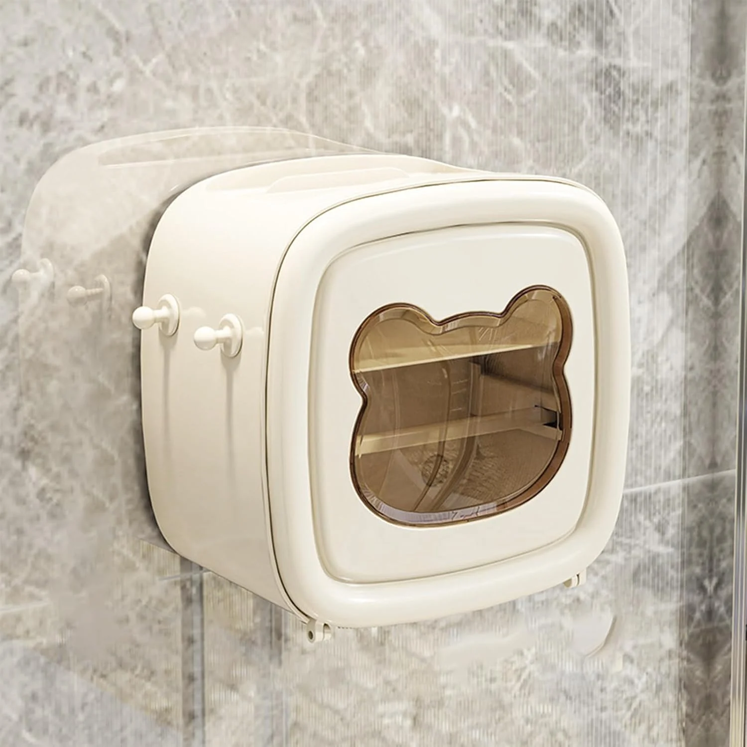 جا دستمال کاغذی دیواری - جعبه نگهدارنده دستمال توالت چسبی، سازمان دهنده ضد آب خانگی برای آشپزخانه، اتاق نشیمن، سرویس بهداشتی، هتل