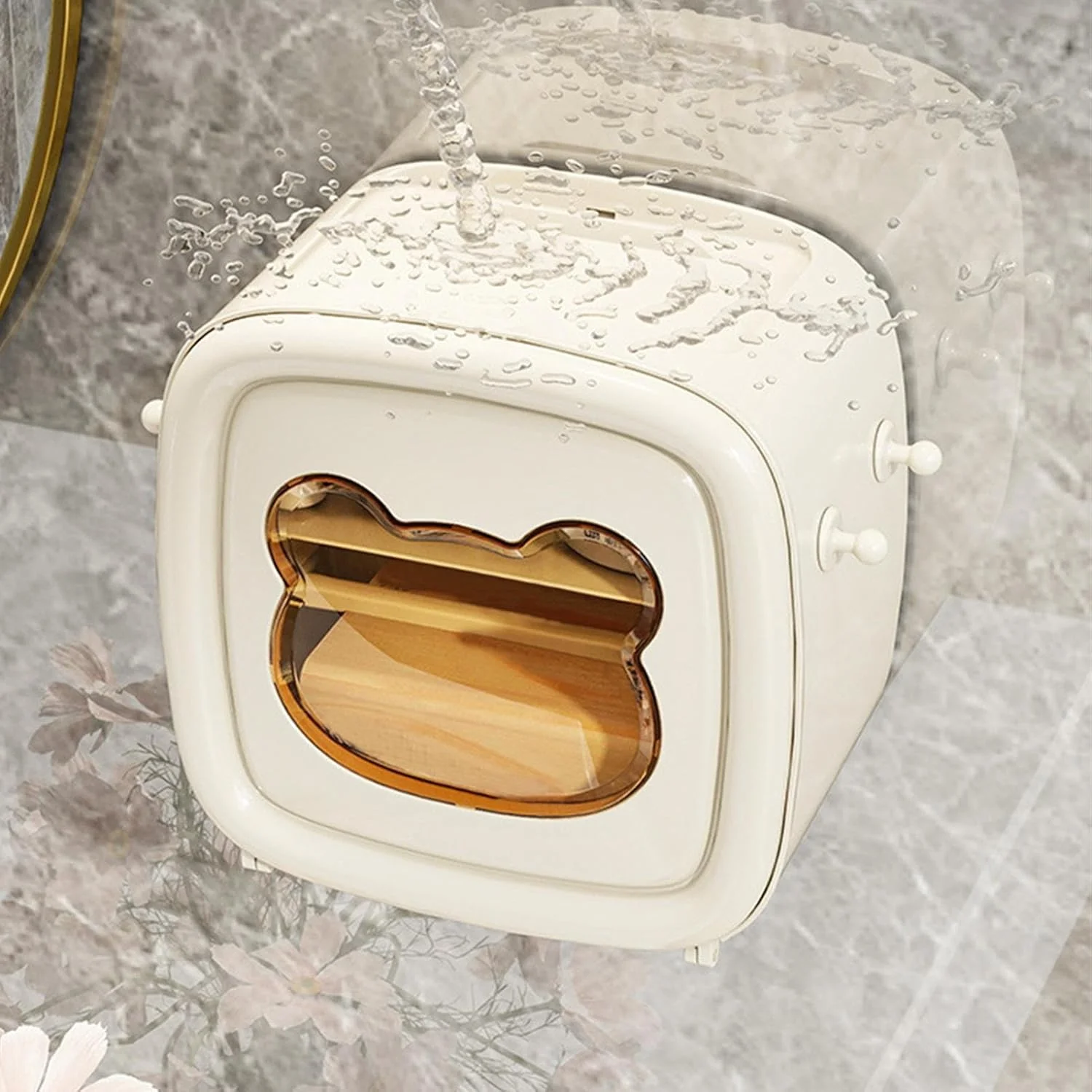 جا دستمال کاغذی دیواری - جعبه نگهدارنده دستمال توالت چسبی، سازمان دهنده ضد آب خانگی برای آشپزخانه، اتاق نشیمن، سرویس بهداشتی، هتل