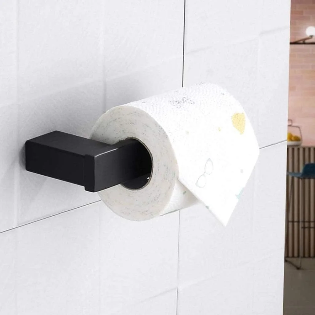 جا دستمال کاغذی چسبی طرح قدیمی، جا رولی دستمال توالت خود چسب برای حمام و آشپزخانه، نصب آسان روی دیوار، استیل ضد زنگ