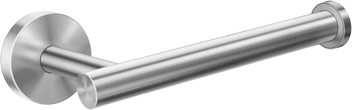 جا دستمال کاغذی توالت WOOPHEN استیل ضد زنگ SUS304، نگهدارنده رول دستمال کاغذی گرد مدرن، نصب دیواری، پخش کننده رول دستمال توالت 6 اینچی برای حمام، آشپزخانه، دستشویی (نیکل برس خورده)