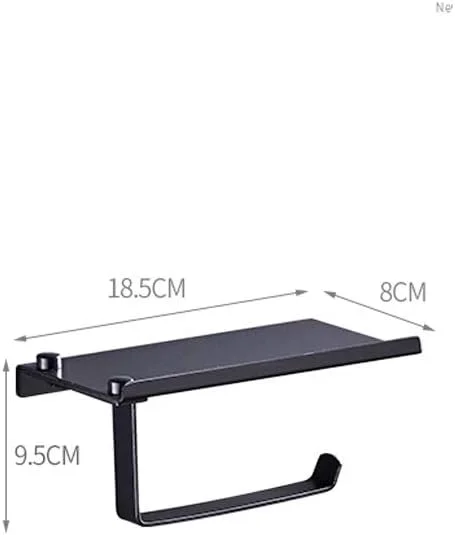 نگهدارنده دستمال کاغذی ZDmalt - نگهدارنده کاغذ توالت با قفسه استیل ضد زنگ، نگهدارنده دستمال کاغذی حمام به همراه محل نگهداری تلفن همراه