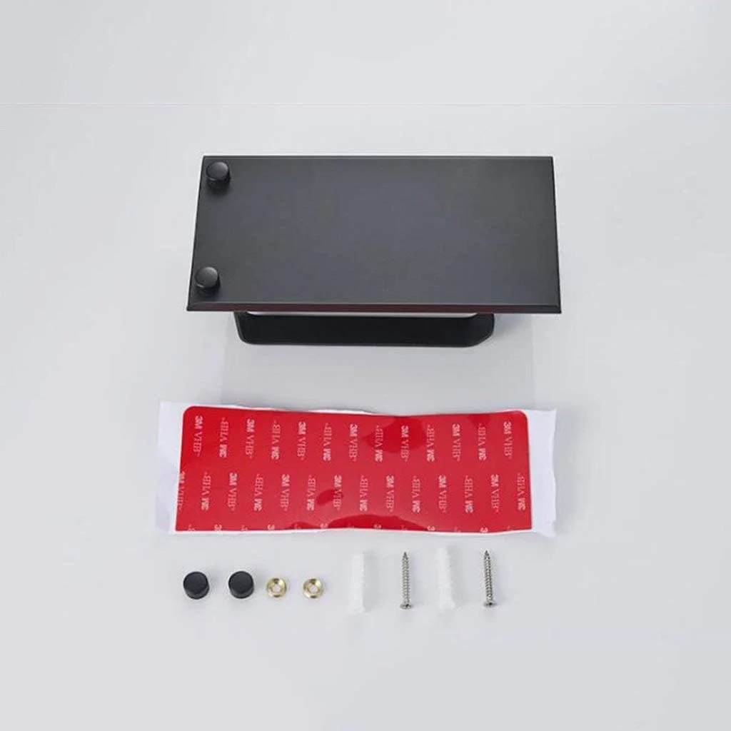 نگهدارنده دستمال کاغذی ZDmalt - نگهدارنده کاغذ توالت با قفسه استیل ضد زنگ، نگهدارنده دستمال کاغذی حمام به همراه محل نگهداری تلفن همراه