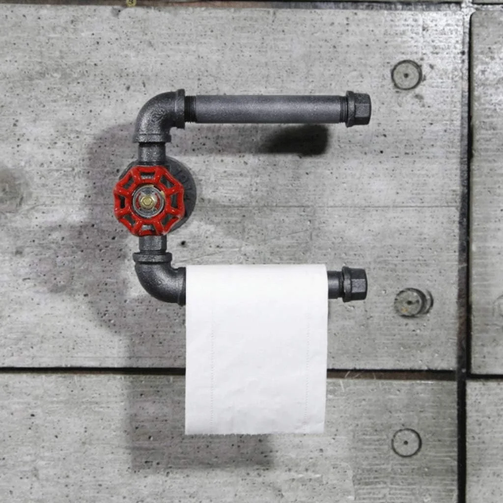 نگهدارنده دستمال توالت ZDmalt - نگهدارنده دستمال توالت دیواری طرح قدیمی، لوله آهنی صنعتی سنگین و مقاوم مناسب حمام نگهدارنده دستمال توالت ZDmalt - نگهدارنده دستمال توالت دیواری طرح قدیمی، لوله آهنی صنعتی سنگین و مقاوم مناسب حمام