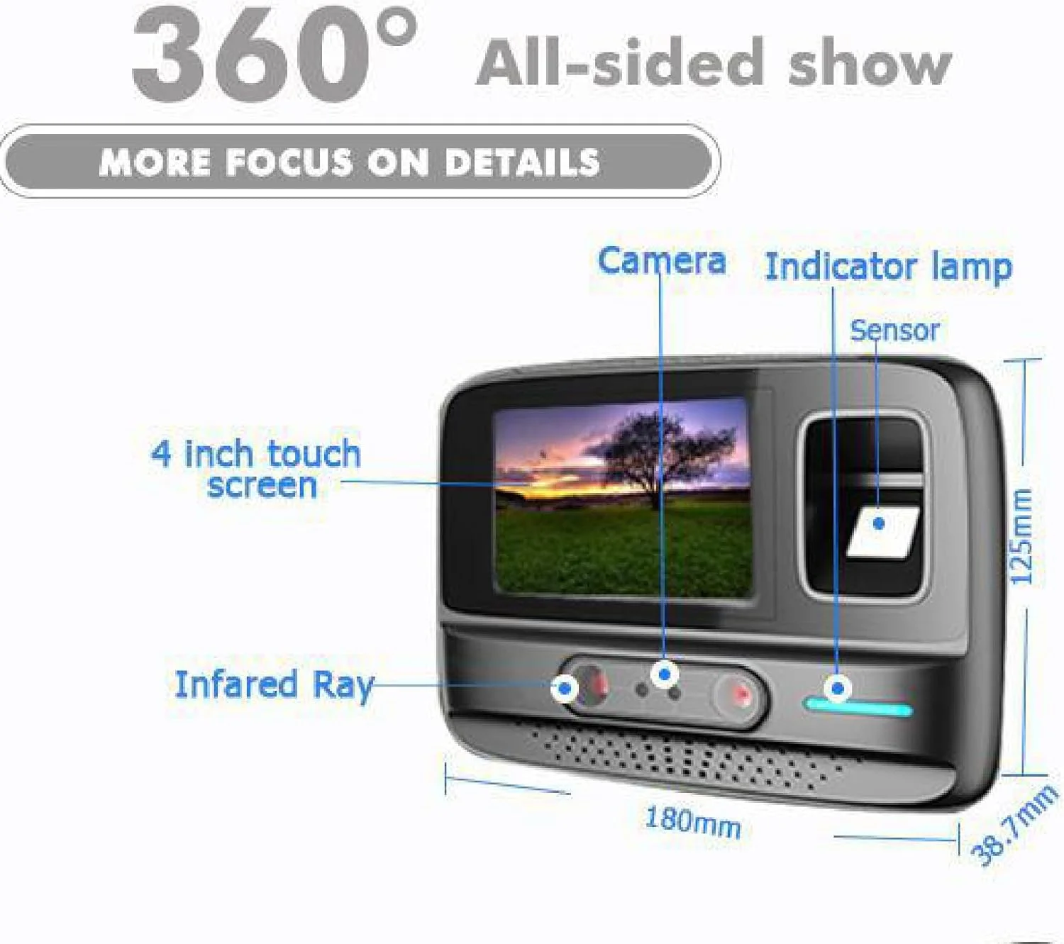 دستگاه حضور و غیاب ADORZ، سیستم مدیریت بی سیم WIFI، دستگاه بیومتریک اثر انگشت و رمز عبور، تشخیص چهره، برای ثبت ورود و خروج کارمندان