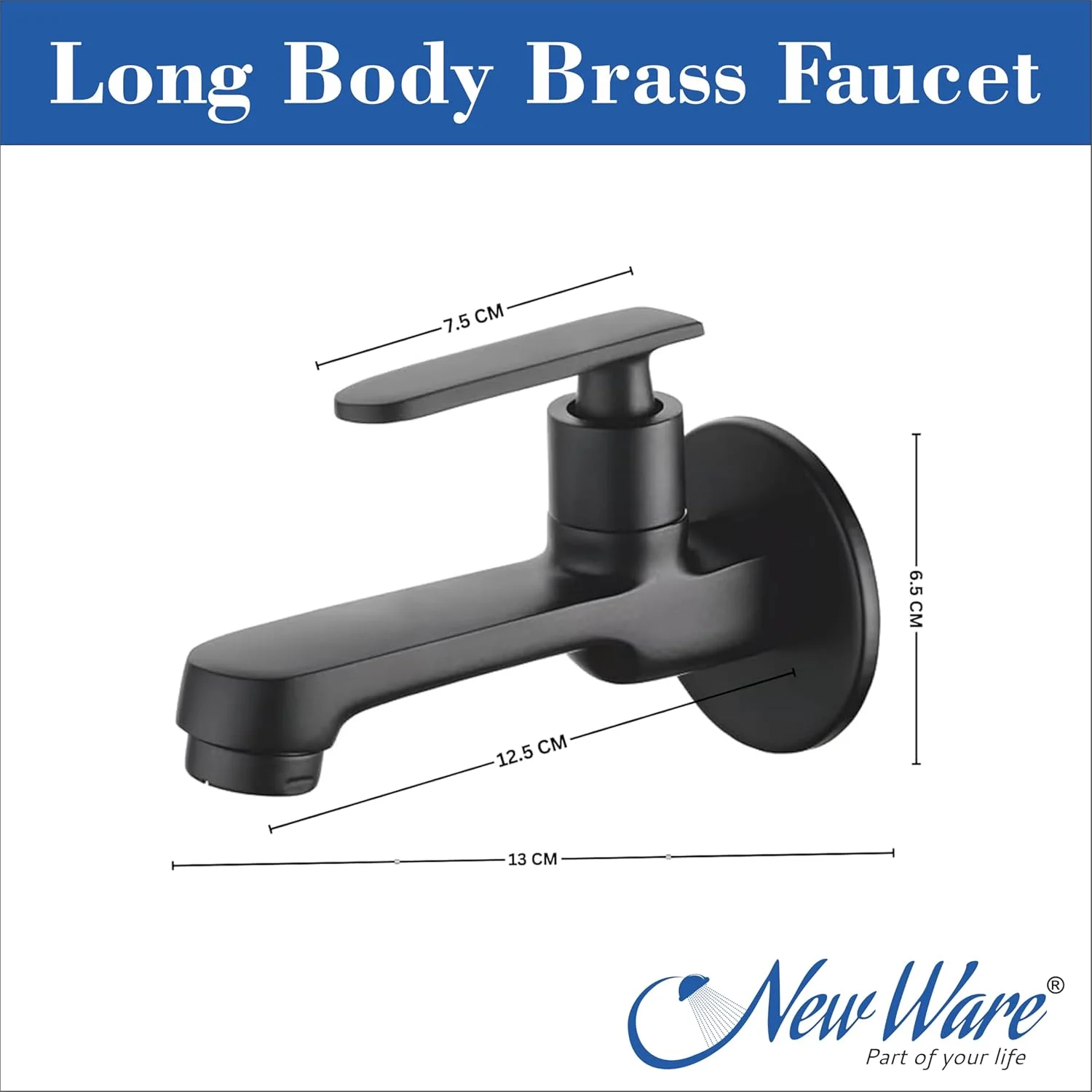 شیرآلات برنجی مشکی مات New Ware برای حمام و سینک آشپزخانه، شیرآلات برنجی برای خانه و حمام با فلنج دیواری (5.5 اینچ) شیرآلات برنجی مشکی مات New Ware برای حمام و سینک آشپزخانه، شیرآلات برنجی برای خانه و حمام با فلنج دیواری (5.5 اینچ)