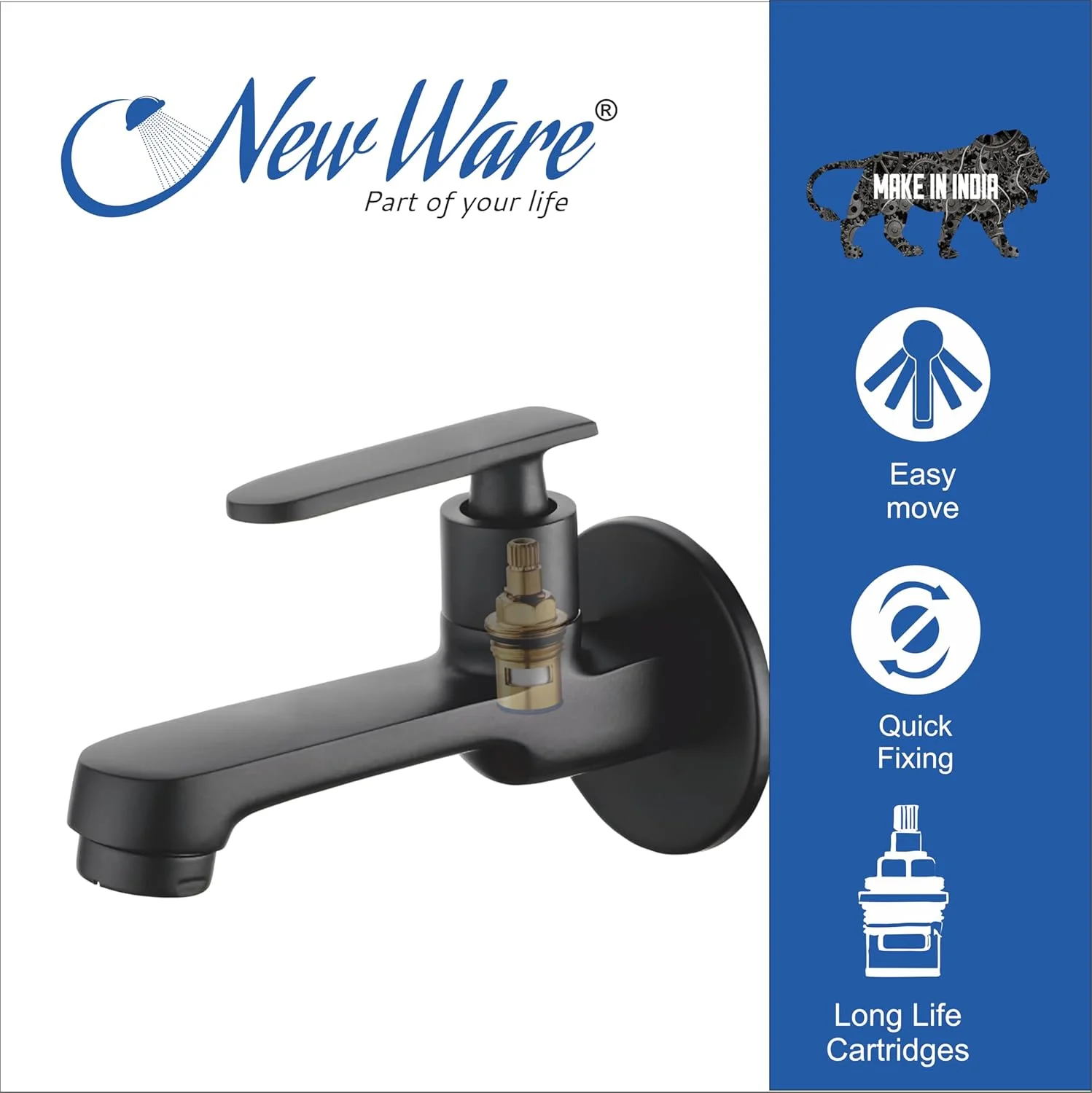 شیرآلات برنجی مشکی مات New Ware برای حمام و سینک آشپزخانه، شیرآلات برنجی برای خانه و حمام با فلنج دیواری (5.5 اینچ) شیرآلات برنجی مشکی مات New Ware برای حمام و سینک آشپزخانه، شیرآلات برنجی برای خانه و حمام با فلنج دیواری (5.5 اینچ)