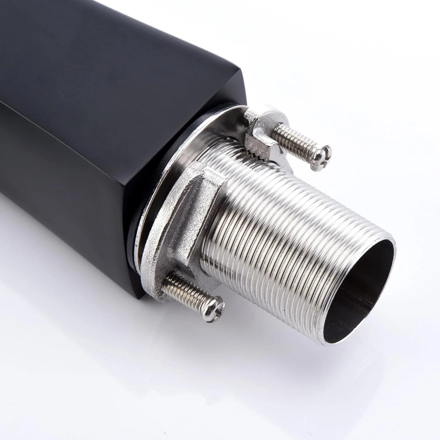 شیر آب روشویی آبشاری Sumerain، نصب روی سینک، تک سوراخ، استیل ضد زنگ SUS304، مشکی و طلایی