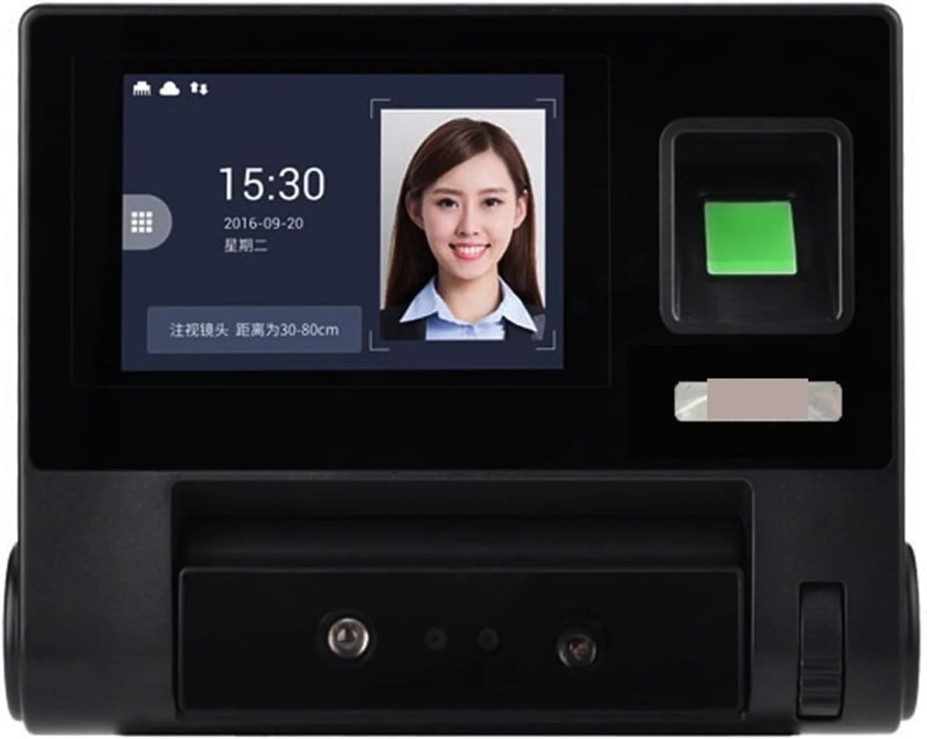 دستگاه حضور و غیاب AJWYSOI، دستگاه بیومتریک تشخیص چهره و اثر انگشت بدون تماس پیشرفته، دستگاه حضور و غیاب پانچ اتوماتیک، کارکرد آسان