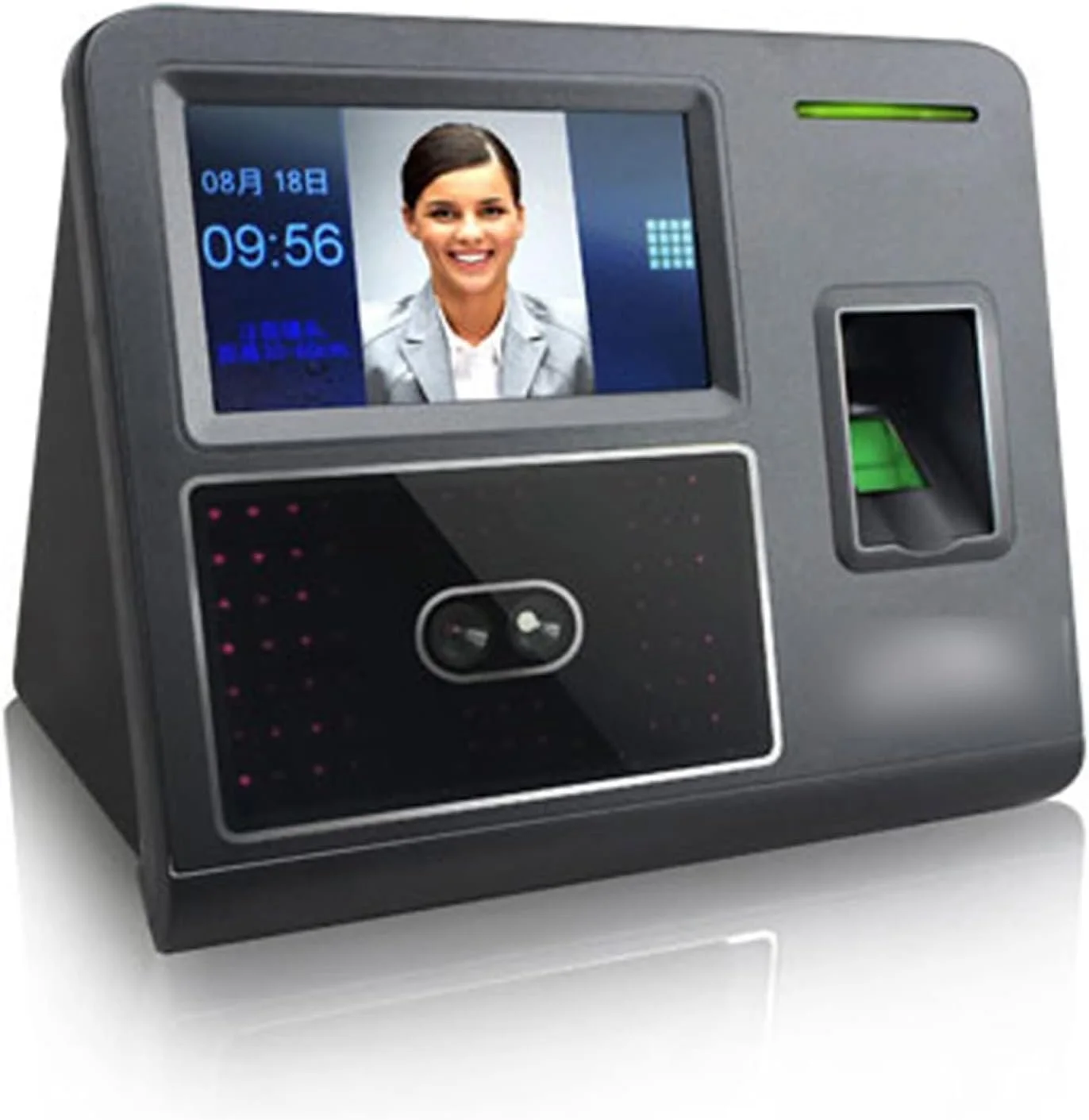 دستگاه حضور و غیاب الکترونیکی اداری با قابلیت تشخیص چهره، اثر انگشت، TCP IP، کنترل دسترسی و ضبط ساعت بیومتریک برای کارمندان