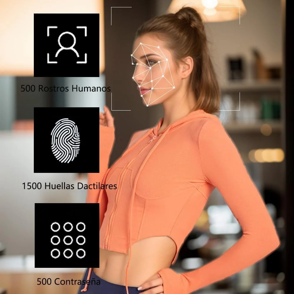 ساعت حضور و غیاب کارمندان، دستگاه حضور و غیاب تشخیص چهره، ساعت حضور و غیاب بیومتریک، ساعت حضور و غیاب با رمز عبور، ورود با رمز عبور، ساعت اداری با قابلیت ثبت 500 چهره و 1500 اثر انگشت