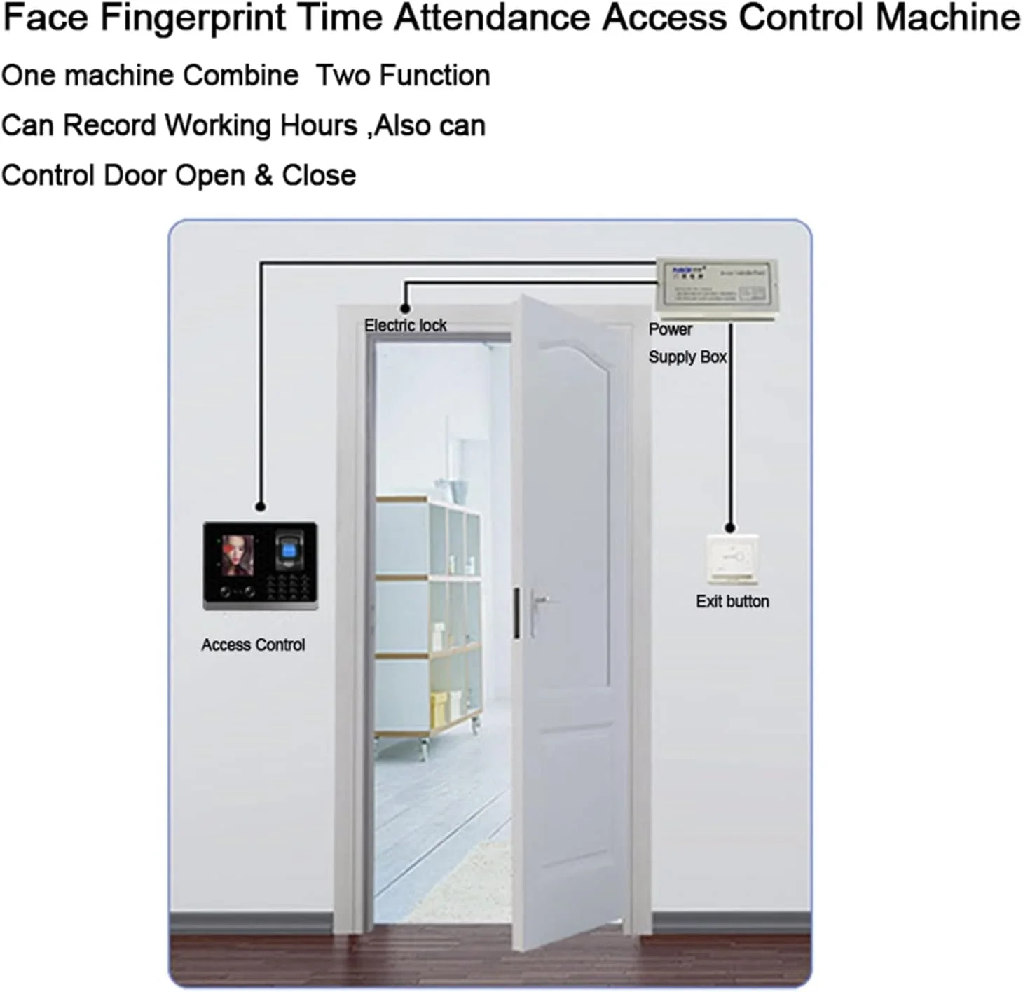 دستگاه حضور و غیاب بیومتریک اثر انگشت و تشخیص چهره GHQERTY مناسب شرکت ها، دارای TCP/IP و USB، دستگاه کنترل تردد و ثبت ورود و خروج کارمندان دستگاه حضور و غیاب بیومتریک اثر انگشت و تشخیص چهره GHQERTY مناسب شرکت ها، دارای TCP/IP و USB، دستگاه کنترل تردد و ثبت ورود و خروج کارمندان