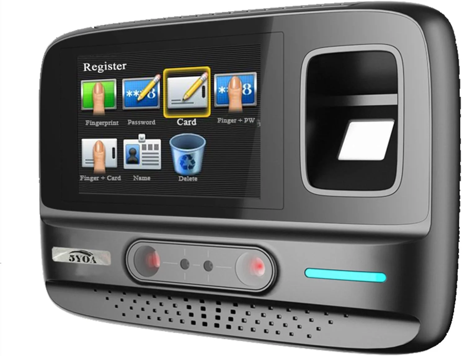 GDJxcvb Attendance machine AF4 Time Attendance WIFI Wireless Management System Face Fingerprint Password Biometric Device Facial Recognition for Employees Small Business Automatic in and Out(With WIFI