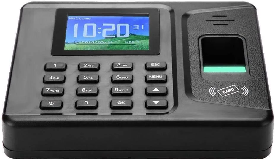 دستگاه حضور و غیاب اثر انگشتی Hanutech مدل Standard با صفحه نمایش رنگی 2.8 اینچی TFT (اثر انگشت/رمز عبور/کارت IRD) مناسب برای دفاتر، موسسات و غیره