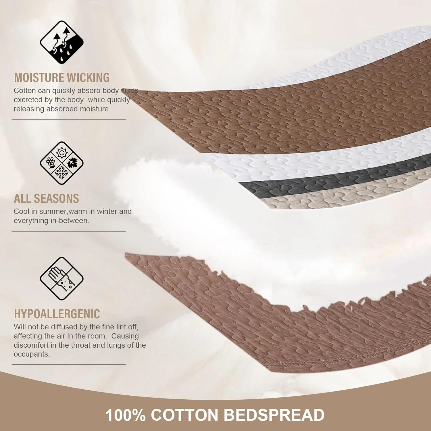 روتختی کینگ سایز بزرگ FineStichery ابعاد 325x305 سانتی متر - ست لحاف راه راه فوق العاده پهن 100% پنبه با روبالشتی، ست روتختی لحافی نرم و سبک وزن، مناسب تمام فصول، زغالی/قهوه ای/بژ روتختی کینگ سایز بزرگ FineStichery ابعاد 325x305 سانتی متر - ست لحاف راه راه فوق العاده پهن 100% پنبه با روبالشتی، ست روتختی لحافی نرم و سبک وزن، مناسب تمام فصول، زغالی/قهوه ای/بژ