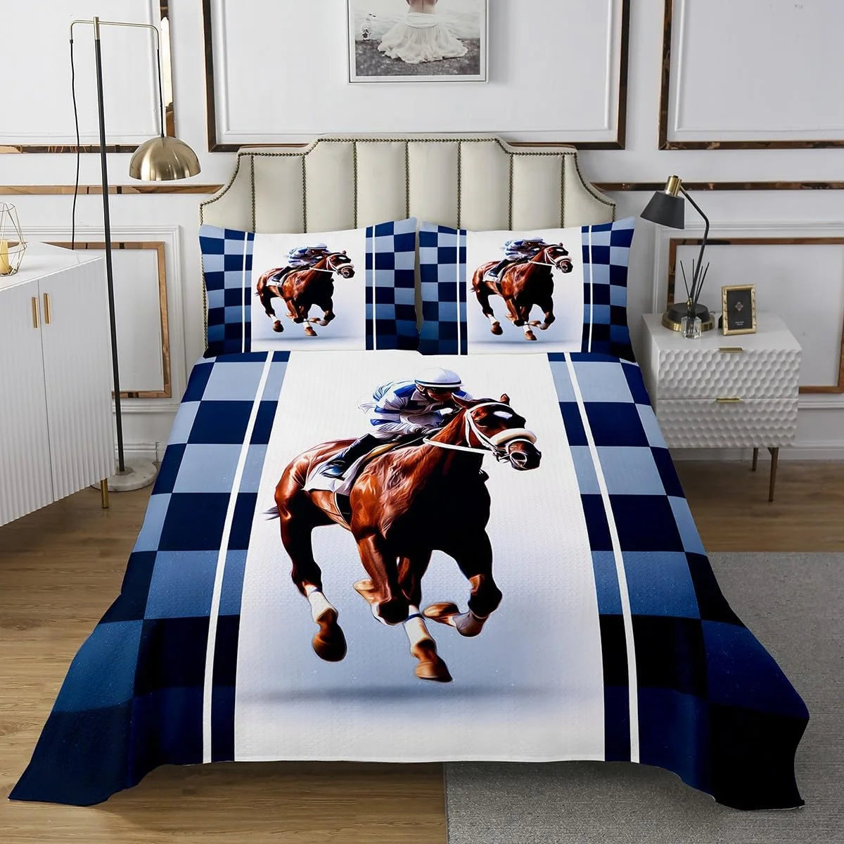 روتختی طرح اسب Jejeloiu سایز کوئین، ست رو تختی طرح اسب در حال تاخت و تاز، رو تختی لحافی طرح گاوچران های وسترن مناسب تمام فصول به همراه 2 روبالشتی، میکروفایبر سبک وزن طرح خانه روستایی آبی قهوه ای روتختی طرح اسب Jejeloiu سایز کوئین، ست رو تختی طرح اسب در حال تاخت و تاز، رو تختی لحافی طرح گاوچران های وسترن مناسب تمام فصول به همراه 2 روبالشتی، میکروفایبر سبک وزن طرح خانه روستایی آبی قهوه ای