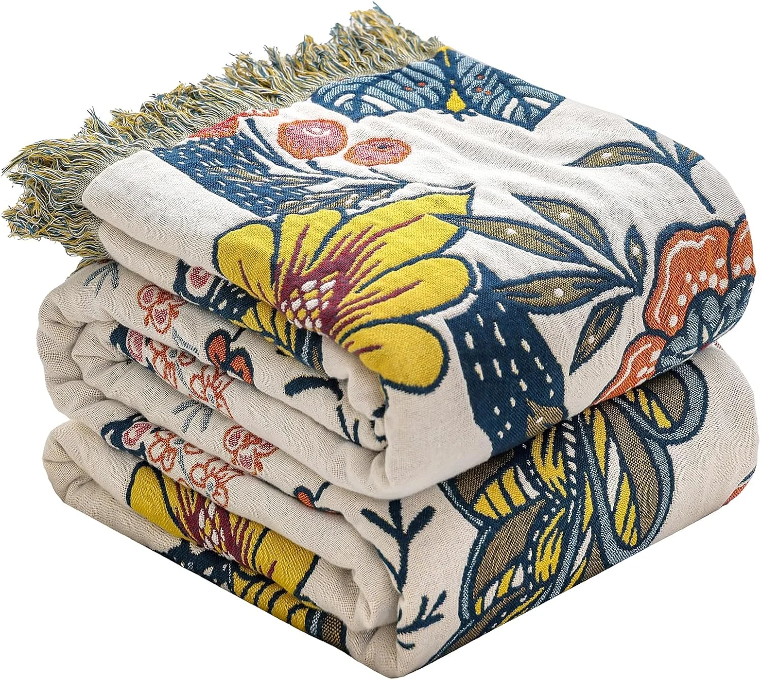 روتختی به سبک بوهو هوردری، 100% پنبه، 230 x 250 سانتی متر، طرح شکوفه انار، پتوی دو رو برای تخت، مبل و اتاق نشیمن، لحاف موسلین فوق العاده نرم برای همه روتختی به سبک بوهو هوردری، 100% پنبه، 230 x 250 سانتی متر، طرح شکوفه انار، پتوی دو رو برای تخت، مبل و اتاق نشیمن، لحاف موسلین فوق العاده نرم برای همه