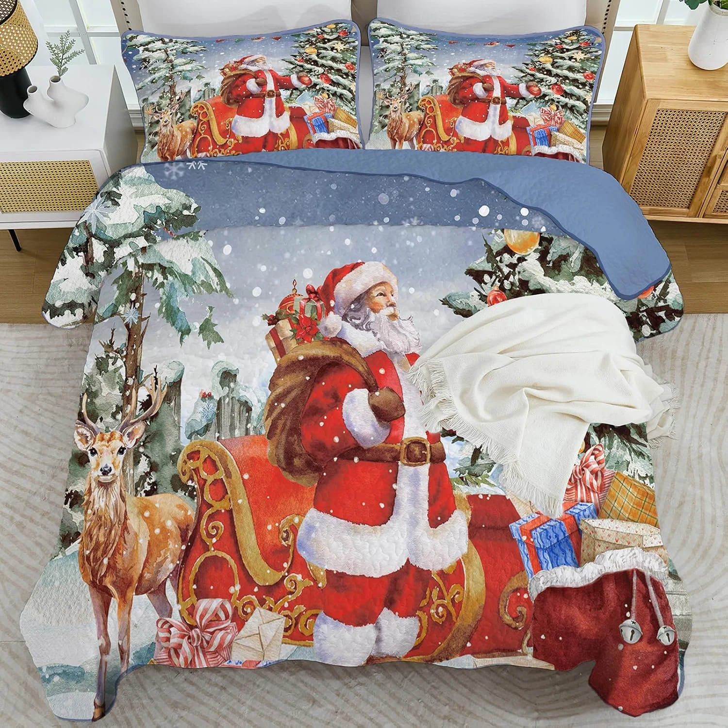 روتختی وانگز بدینگ 240 در 260 سانتی متر طرح کریسمس، روانداز تخت، لحاف تخت دو نفره، لحاف میکروفایبر، ست روتختی 3 تکه شامل لحاف و 2 روبالشتی 50 در 75 سانتی متر، طرح بابانوئل قرمز روتختی وانگز بدینگ 240 در 260 سانتی متر طرح کریسمس، روانداز تخت، لحاف تخت دو نفره، لحاف میکروفایبر، ست روتختی 3 تکه شامل لحاف و 2 روبالشتی 50 در 75 سانتی متر، طرح بابانوئل قرمز