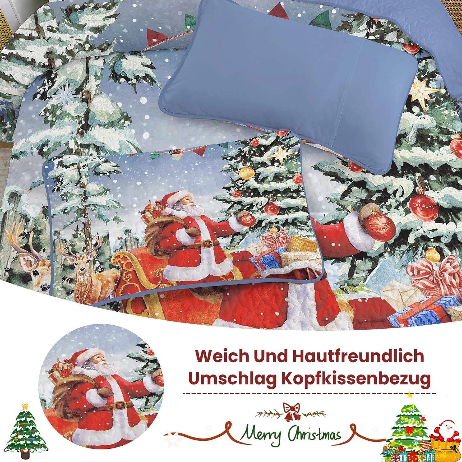 روتختی وانگز بدینگ 240 در 260 سانتی متر طرح کریسمس، روانداز تخت، لحاف تخت دو نفره، لحاف میکروفایبر، ست روتختی 3 تکه شامل لحاف و 2 روبالشتی 50 در 75 سانتی متر، طرح بابانوئل قرمز روتختی وانگز بدینگ 240 در 260 سانتی متر طرح کریسمس، روانداز تخت، لحاف تخت دو نفره، لحاف میکروفایبر، ست روتختی 3 تکه شامل لحاف و 2 روبالشتی 50 در 75 سانتی متر، طرح بابانوئل قرمز