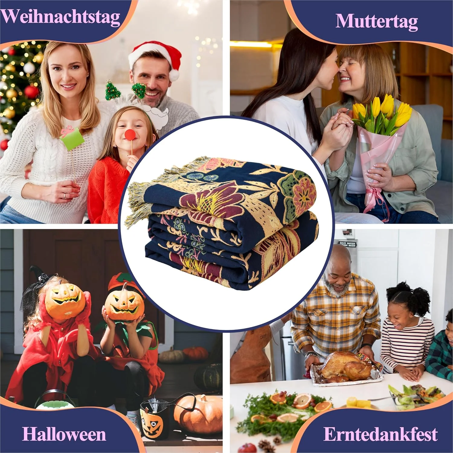 روتختی به سبک بوهو هوردری، 100% پنبه، 230 x 250 سانتی متر، طرح شکوفه انار، پتوی دو رو برای تخت، مبل و اتاق نشیمن، لحاف موسلین فوق العاده نرم برای همه روتختی به سبک بوهو هوردری، 100% پنبه، 230 x 250 سانتی متر، طرح شکوفه انار، پتوی دو رو برای تخت، مبل و اتاق نشیمن، لحاف موسلین فوق العاده نرم برای همه