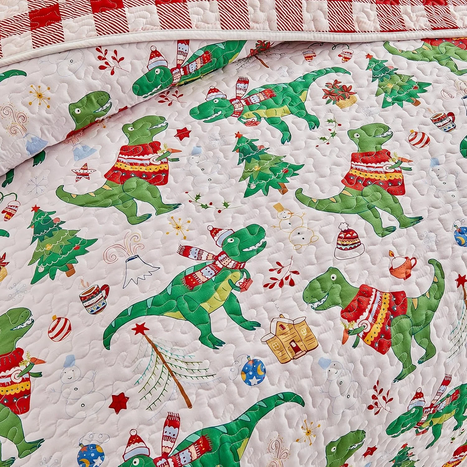 ست لحاف کریسمس، ست روتختی میکروفایبر نرم و سبک، ست روتختی سه تکه لحافی برای سال نو SYUQTSD32-Q