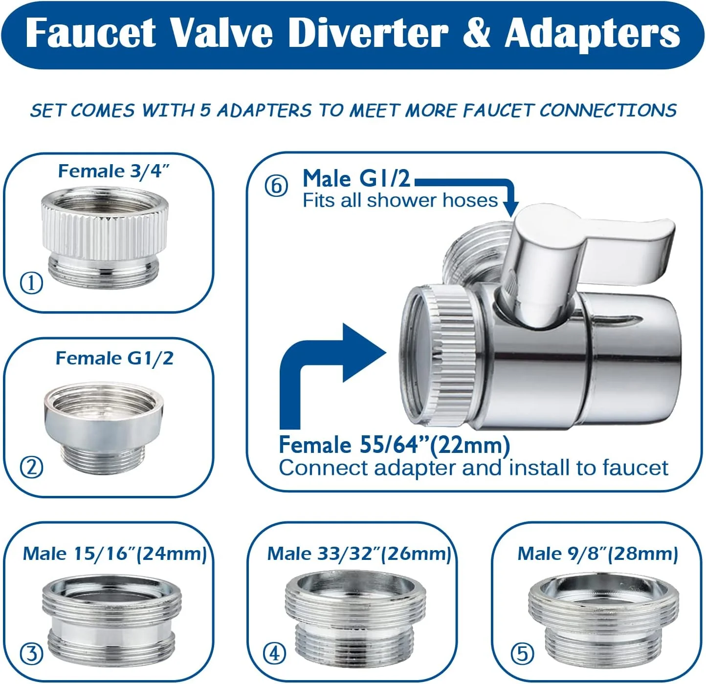 اتصالات دوش توالت آیتوسی، دوش آلومینیومی، کیت 3 سر - با تقسیم کننده شیر، شلنگ و اتصال به توالت یا نصب دیواری (نقره ای) اتصالات دوش توالت آیتوسی، دوش آلومینیومی، کیت 3 سر - با تقسیم کننده شیر، شلنگ و اتصال به توالت یا نصب دیواری (نقره ای)